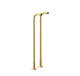 TOMAS DE AGUA ACODADAS DE INSTALACIÓN A SUELO PARA GRIFO DE BAÑERA TRES COMPLEMENTOS DE GRIFERÍA ORO 24K 24219403OR
