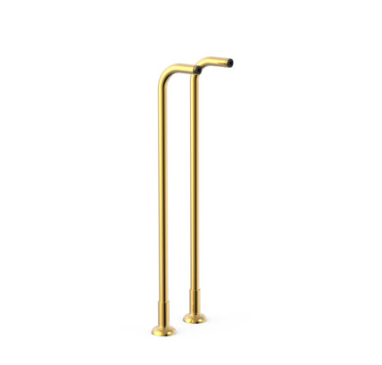 TOMAS DE AGUA ACODADAS DE INSTALACIÓN A SUELO PARA GRIFO DE BAÑERA TRES COMPLEMENTOS DE GRIFERÍA ORO 24K 24219403OR