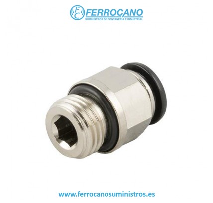 RACOR RECTO AIRE MACHO CON JUNTA TORICA 10 3/8