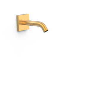 CAÑO FIJO DE PARED TRES COMPLEMENTOS DE GRIFERÍA ORO MATE 24K 21018107OM