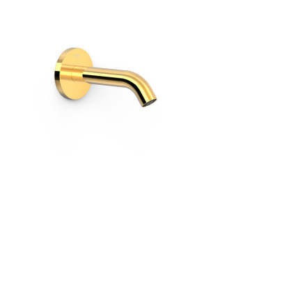 CAÑO FIJO DE PARED TRES COMPLEMENTOS DE GRIFERÍA ORO 24K 26218004OR