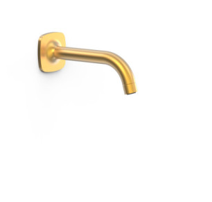 CAÑO FIJO DE PARED TRES COMPLEMENTOS DE GRIFERÍA ORO MATE 24K 22218101OM