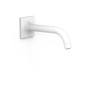 CAÑO FIJO DE PARED TRES COMPLEMENTOS DE GRIFERÍA BLANCO MATE 22118101BM