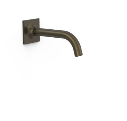 CAÑO FIJO DE PARED TRES COMPLEMENTOS DE GRIFERÍA NEGRO BRONCE 22118101KMB