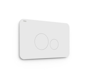 PULSADOR DE DOBLE DESCARGA PARA WC TRES WC SYSTEMS BLANCO MATE 25429802BM