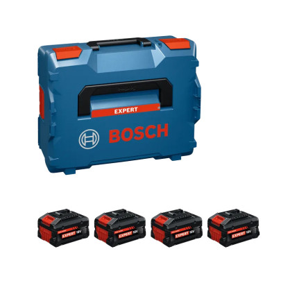 PACK 4 BATERÍAS BOSCH EXBA18V-55 + LBOXX