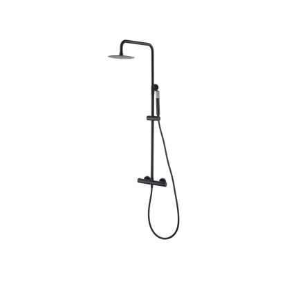 COLUMNA DUCHA IMEX MONZA TERMOSTATICA NEGRO MATE BTM039/NG