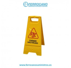 SEÑAL PVC SUELO RESBALADIZO PLEGABLE