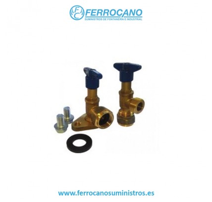 KIT VALVULA ENTRADA ORIENTABLE + VALVULA SALIDA CONTADOR ORIENTABLE