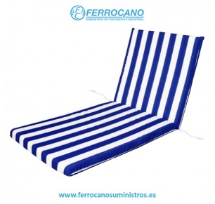 COJIN TUMBONA MONOBLOCK 120X50X5CM BLANCO/AZUL