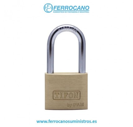 CANDADO LATON ARCO LARGO TIFON 40MM