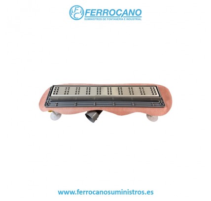 SUMIDERO REJILLA LINEAL TECNOAGUA LINE CHESS T-181C SATINADO 850MM 50138