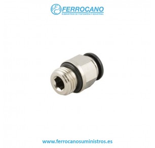 RACOR RECTO AIRE R/M CON JUNTA TORICA 6 1/8