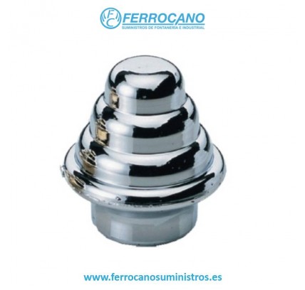 TERMINAL BARRA CORTINA 12MM BELLOTA CROMADA (100PZ)