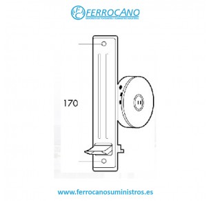 RECOGEDOR PERSIANA EMBUTIR SIN PLACA ALUMINIO GAVIOTA
