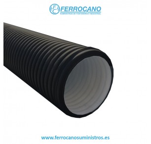 TUBO POLIETILENO CORRUGADO NEGRO 630 SN-8 (6,15 METROS)