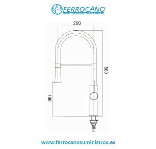 MONOMANDO FREGADERO VERTICAL KALLA PILOT CROMO 23619