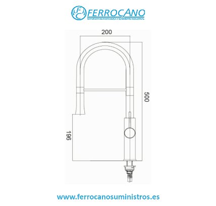MONOMANDO FREGADERO VERTICAL KALLA PILOT CROMO 23619