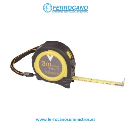 FLEXÓMETRO MEDICIÓN NIVEL DOBLE FRENO BIMATERIAL 16 MM X 3 METROS