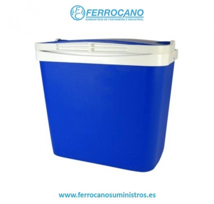 NEVERA CAMPING RIGIDA PORTATIL 24LT AZUL