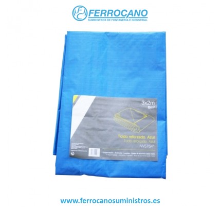 TOLDO MULTIUSO NIVEL REFORZADO 115G/M2 POLIETILENO AZUL 04X06 METROS