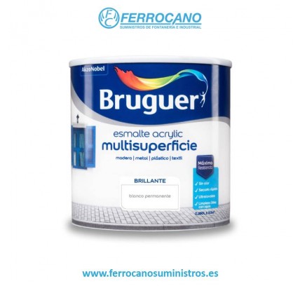 ESMALTE ACRILICO BRILLANTE BRUGUER BLANCO 250ML