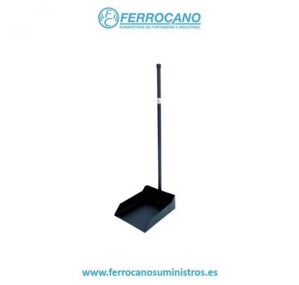 RECOGEDOR BASURA METALICO NEGRO