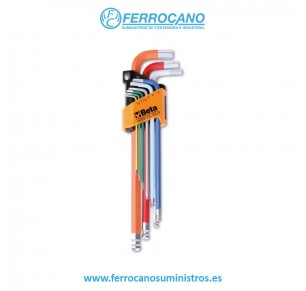 JUEGO LLAVE ALLEN BOLA BETA COLOR 9 PIEZAS 96BP-CL/SC