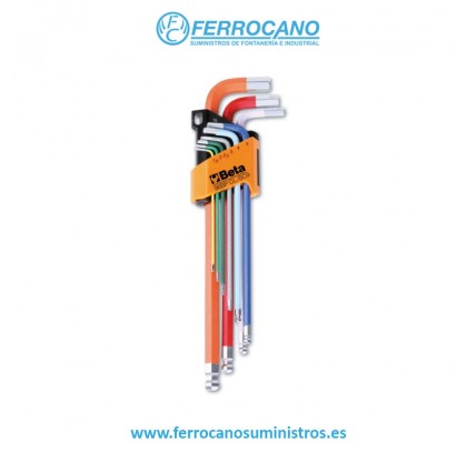 JUEGO LLAVE ALLEN BOLA BETA COLOR 9 PIEZAS 96BP-CL/SC