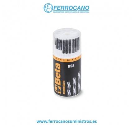 JUEGO BROCAS BETA 19PZAS-HSS 6PZAS-PARED