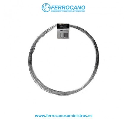ALAMBRE ACERO GALVANIZADO ROLLO 250GR Nº5 NIVEL