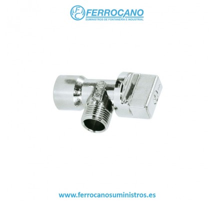 LLAVE REGULACION STANDARD AMERICA CORTA 3/8"-3/8" CROMO 40033