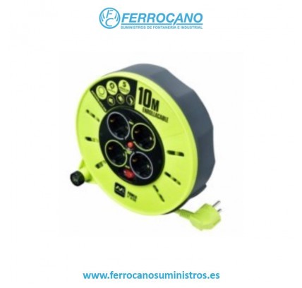 ENROLLACABLE MASTERPLUG 3X1,5MM 10MT 4 TOMAS