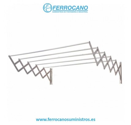 TENDEDERO PARED 5 BARRAS EXTENSIBLE 1MT