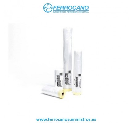 PLÁSTICO PROTECTOR MACREPAIR CON CINTA KREPP 90 CM X 22,5 METROS