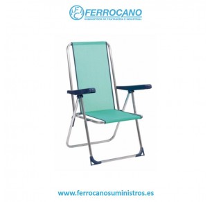 HAMACA PLAYA ALCO ALUMINIO/FIBRELINE AZUL VERDOSO