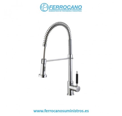 MONOMANDO INDUSTRIAL FREGADERO CON MANGUERA FLEXIBLE CROMO
