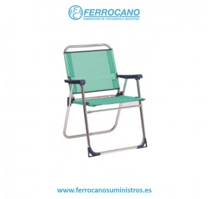 SILLON PLAYA ALCO FIJO ALUMINIO/FIBRELINE AZUL VERDOSO 631ALF-0030
