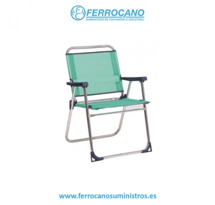 SILLON PLAYA ALCO FIJO ALUMINIO/FIBRELINE AZUL VERDOSO 631ALF-0030
