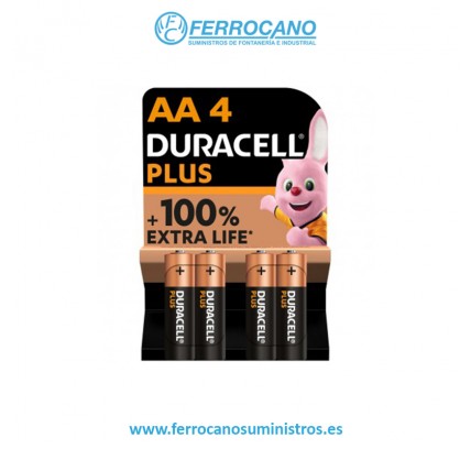 PILA DURACELL PLUS LR06 AA 4 1,5V (4 UDS)
