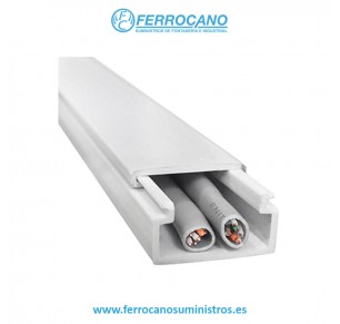 CANALETA HEPO CON TORNILLOS 40X25MM X 2 METROS BLANCO 16313