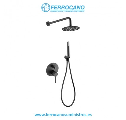 MONOMANDO DUCHA EMPOTRADO IMEX MILOS STICK NEGRO GPMS045/NG