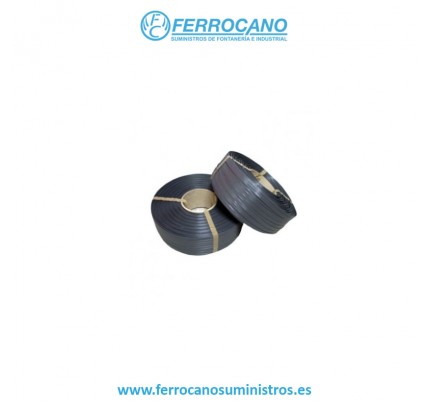 FLEJE EMBALAR TELLE FIJACIÓN PLÁSTICO NEGRO 13X0,8MM 1200 METROS