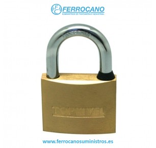 CANDADO SEGURIDAD ARCO CORTO NIVEL 60MM LATÓN
