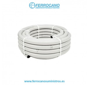 TUBO PVC FLEXIBLE 32 BLANCO (25 METROS)
