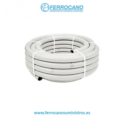 TUBO PVC FLEXIBLE 32 BLANCO (25 METROS)