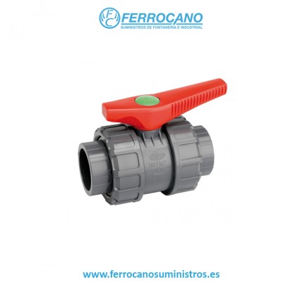 VÁLVULA ESFERA PVC JIMTEN PEGAR 50 ASIENTO POLIETILENO 052568