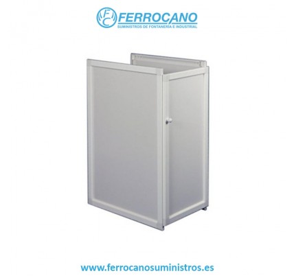 MUEBLE PILA ALUMINIO 80X60X40 BLANCO