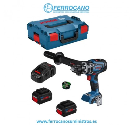 TALADRO ATORNILLADOR BOSCH GSB 18V-150 C PROFESIONAL (2 BATERÍAS 8AH + CARGADOR + MALETIN)