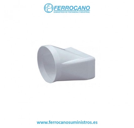 EMPALME SALIDA HUMOS MIXTO BLANCO 110X55-100